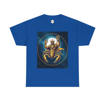 Unisex Heavy Cotton T-Shirt, Moon v1, Scorpio Zodiac Design
