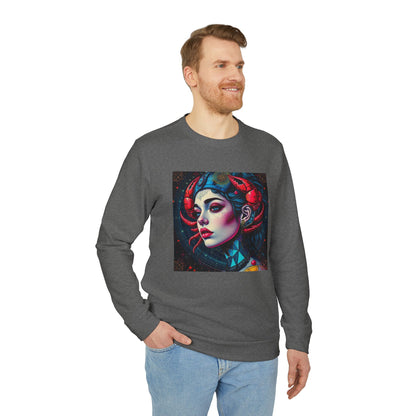 Adidas, Unisex Fleece Crewneck Sweatshirt, Cancer, Pop Art v1, Zodiac