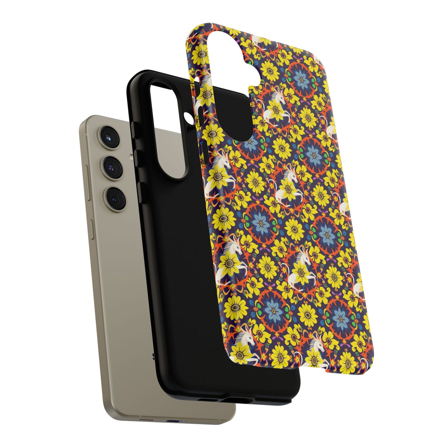 Tough Cases, Aquarius, Zodiac v3, Flower Pattern
