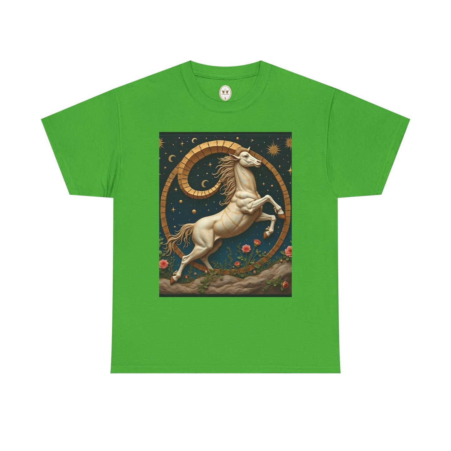 Unisex Heavy Cotton T-Shirt, Aries Animal. Zodiac Design