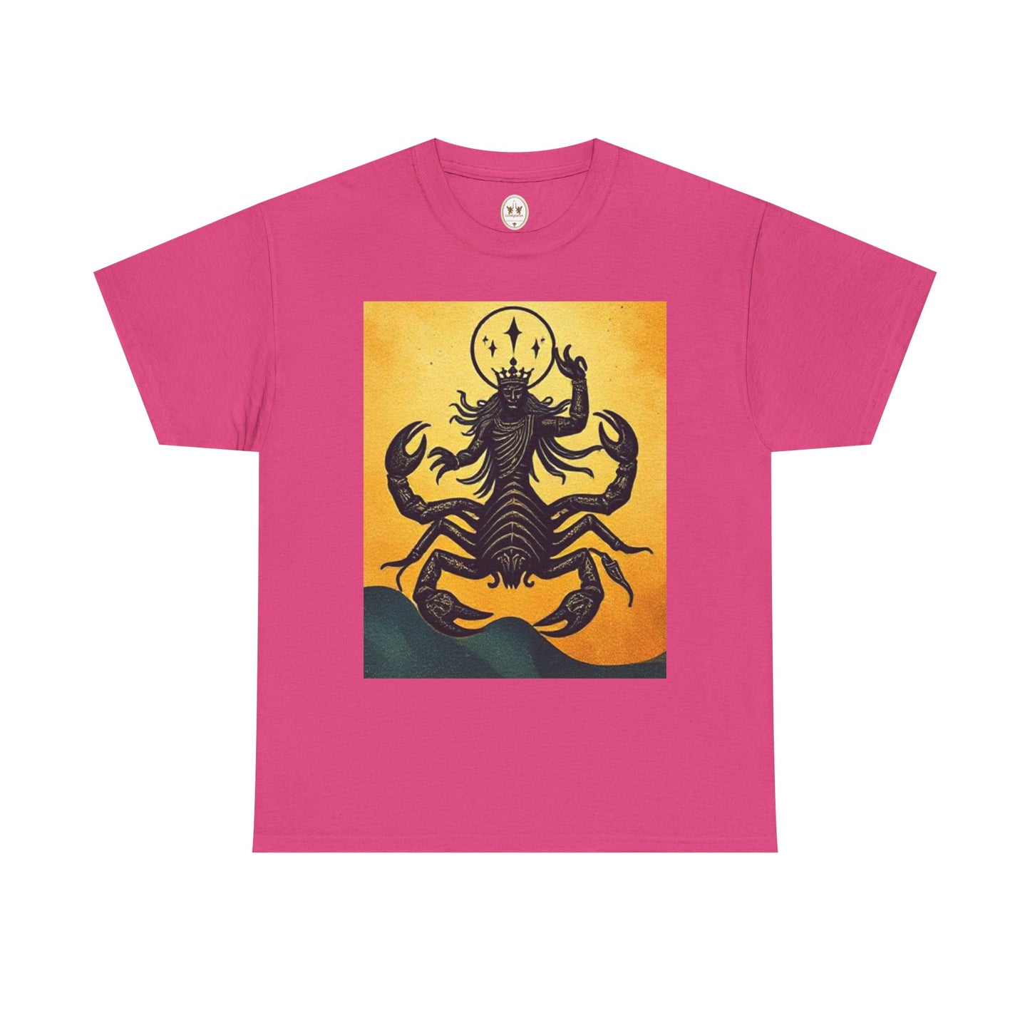 Unisex Heavy Cotton T-Shirt, Scorpion King, Print Art, Scorpio Zodiac Design