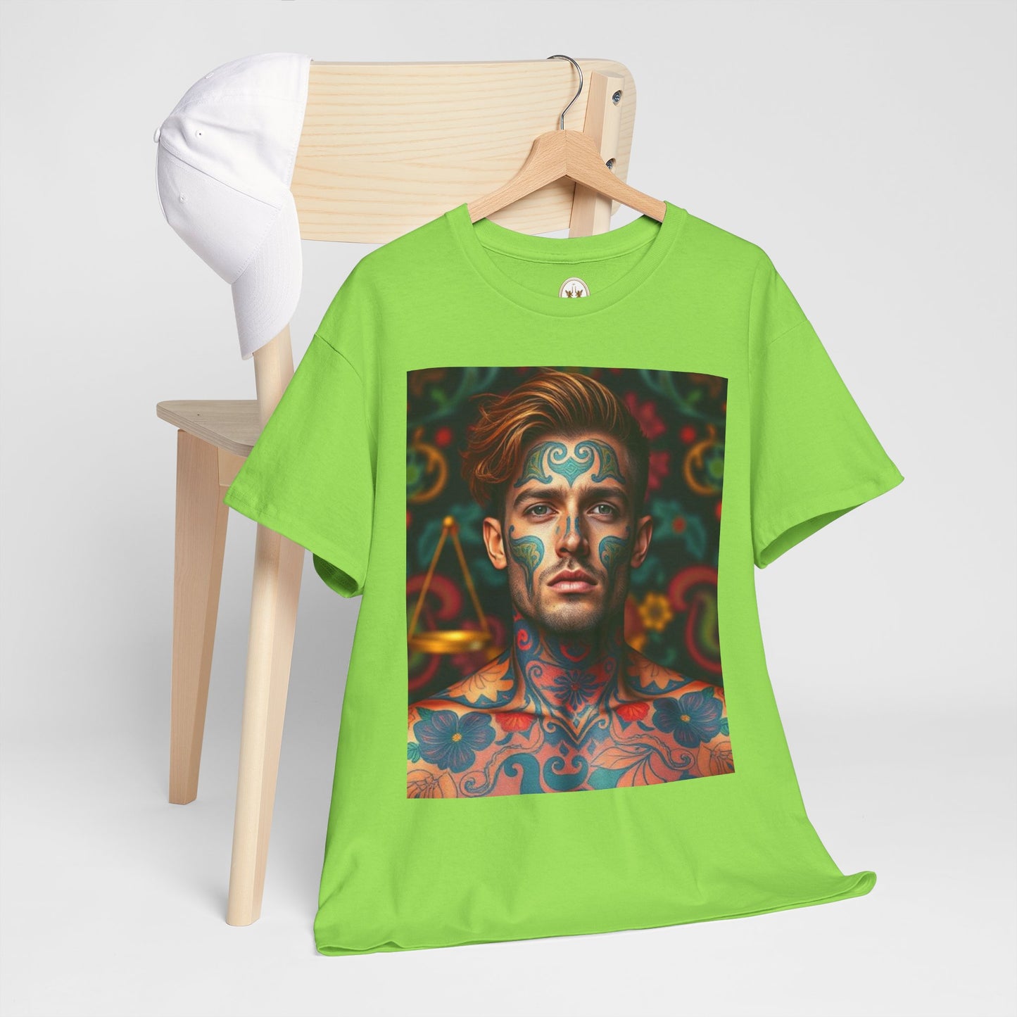 Unisex Heavy Cotton T-Shirt, Libra, Zodiac, Sexy Art