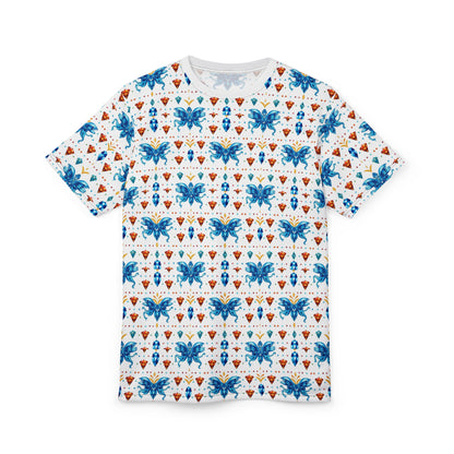 Unisex Cut & Sew T-Shirt, (AOP) Aquarius, Zodiac v3, Jewels Pattern