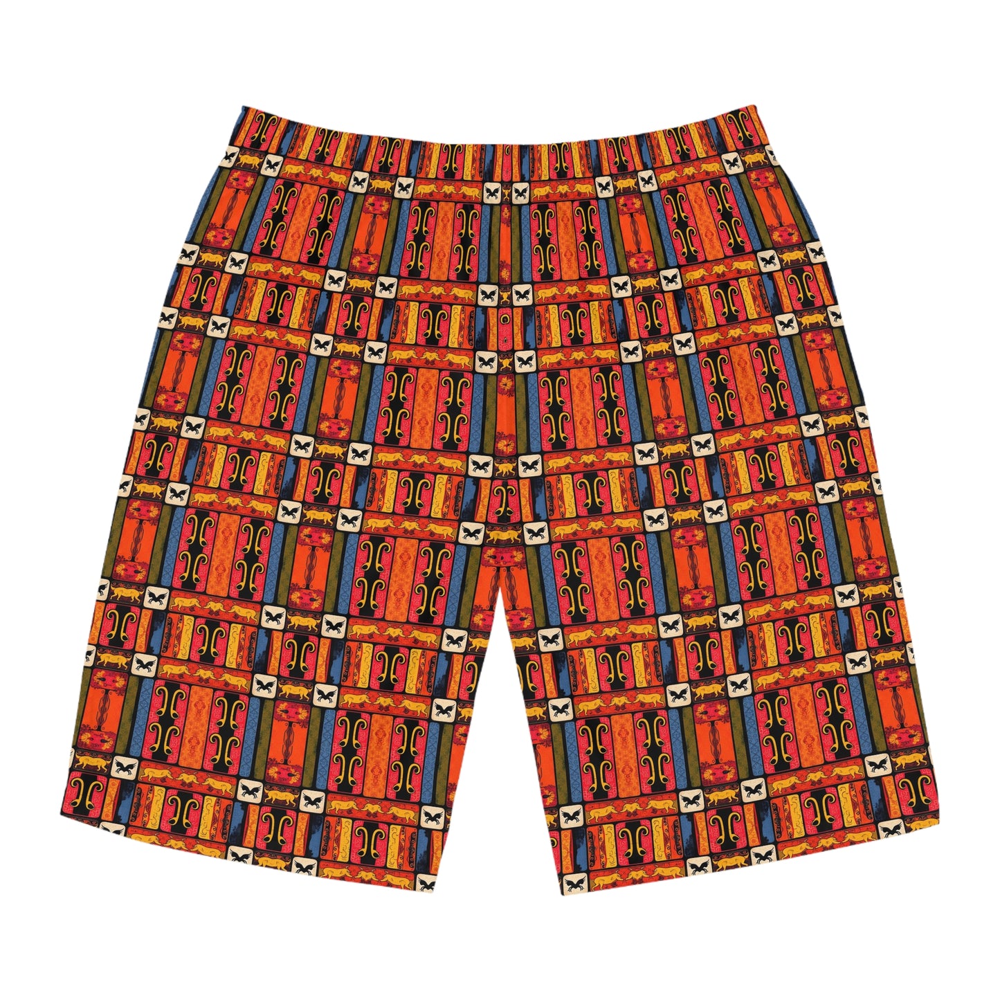 Men's Board Shorts, (AOP), Virgo, Zodiac v1, Shape Pattern