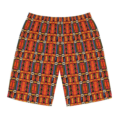 Men's Board Shorts, (AOP), Virgo, Zodiac v1, Shape Pattern
