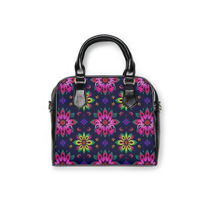Shoulder Handbag, Scorpio, Zodiac, Flower Pattern