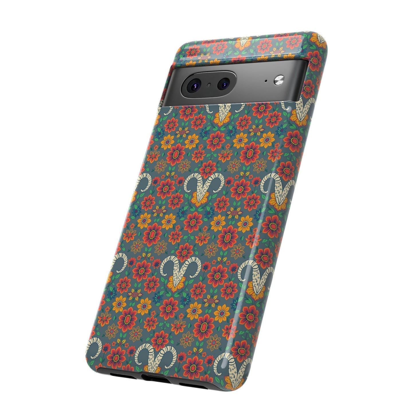 Tough Cases, Aries, Zodiac v3, Flower Pattern