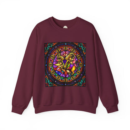 Unisex Heavy Blend™ Crewneck Sweatshirt, Glass 1, Taurus Zodiac Design