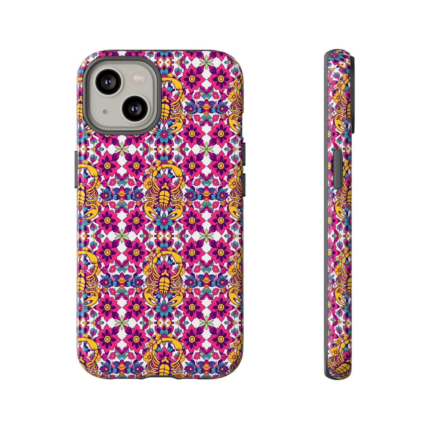 Tough Cases, Scorpio, Zodiac v2, Flower Pattern