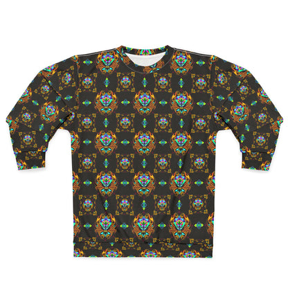 Unisex Sweatshirt (AOP), Scorpio, Zodiac v4, Jewel Pattern