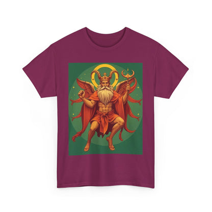Unisex Heavy Cotton T-Shirt, Aries God, Zodiac Design