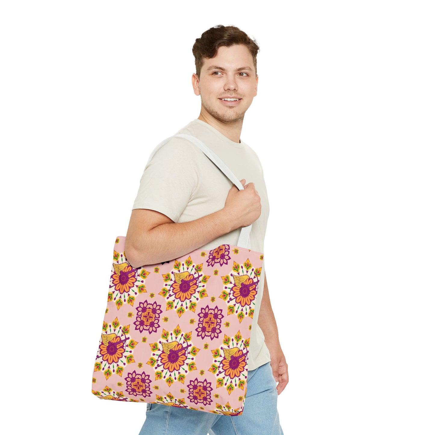 Tote Bag (AOP), Sagittarius, Zodiac, Flower Pattern