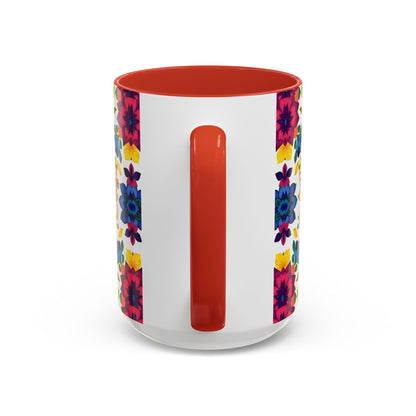 Accent Coffee Mug, Gemini, Zodiac, Flower Pattern, (11, 15oz)