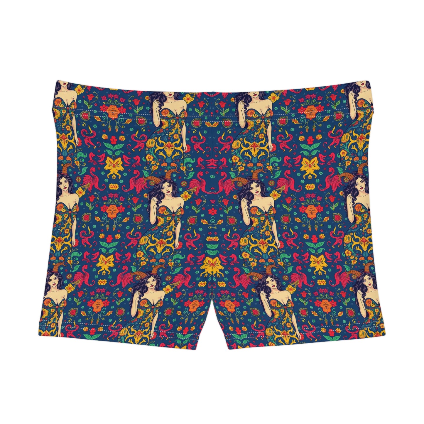 Women's Shorts, (AOP), Capricorn, Zodiac v2, Sexy Pattern