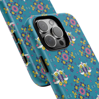 Tough Cases, Libra, Zodiac v2, Flower Pattern