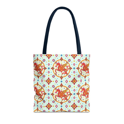 Tote Bag (AOP), Aquarius, Zodiac v1, Jewel Pattern