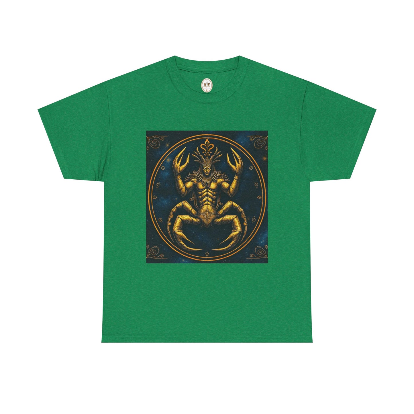 Unisex Heavy Cotton T-Shirt, Scorpion King 1v, Cancer Zodiac Design