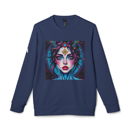 Adidas, Unisex Fleece Crewneck Sweatshirt, Aquarius, Pop Art, Zodiac
