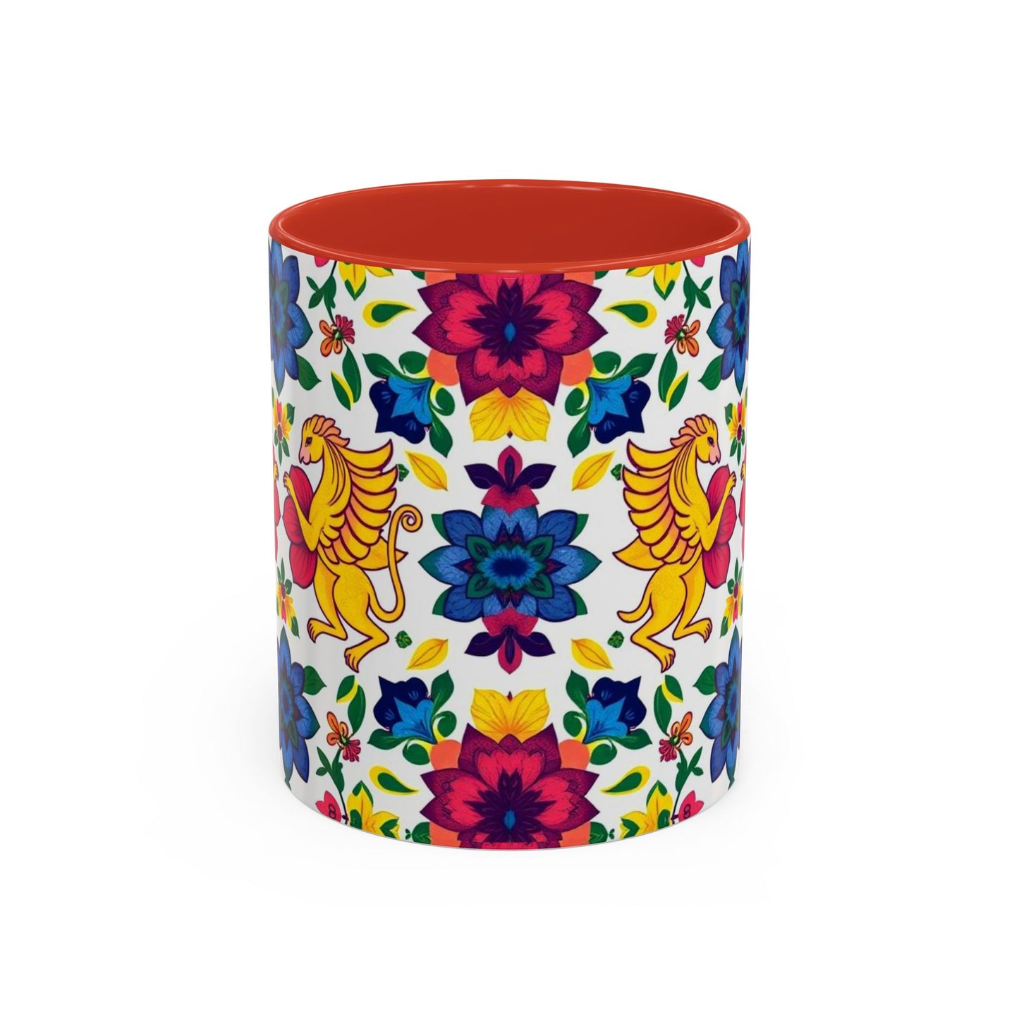 Accent Coffee Mug, Gemini, Zodiac, Flower Pattern, (11, 15oz)