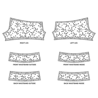 Women's Polyester Yoga Shorts with the Aries Zodiac sign (AOP)