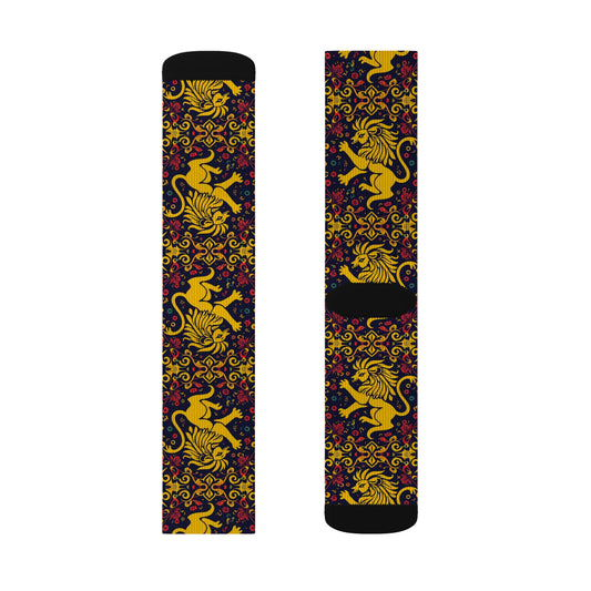 Sublimation Socks, Leo, Zodiac v2, Pattern