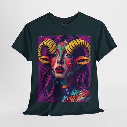 Unisex Heavy Cotton T-Shirt, Taurus, Zodiac v2, Sexy Art