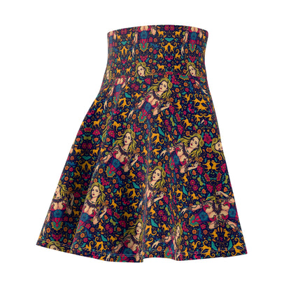 Women's Skater Skirt, (AOP), Libra, Zodiac, Sexy Pattern