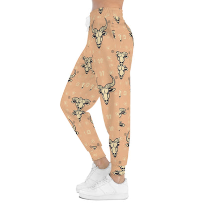 Athletic Joggers, Zodiac Design, Pattern, Taurus, AOP
