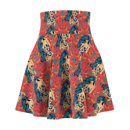 Women's Skater Skirt, (AOP), Aquarius, Zodiac v1, Sexy Pattern