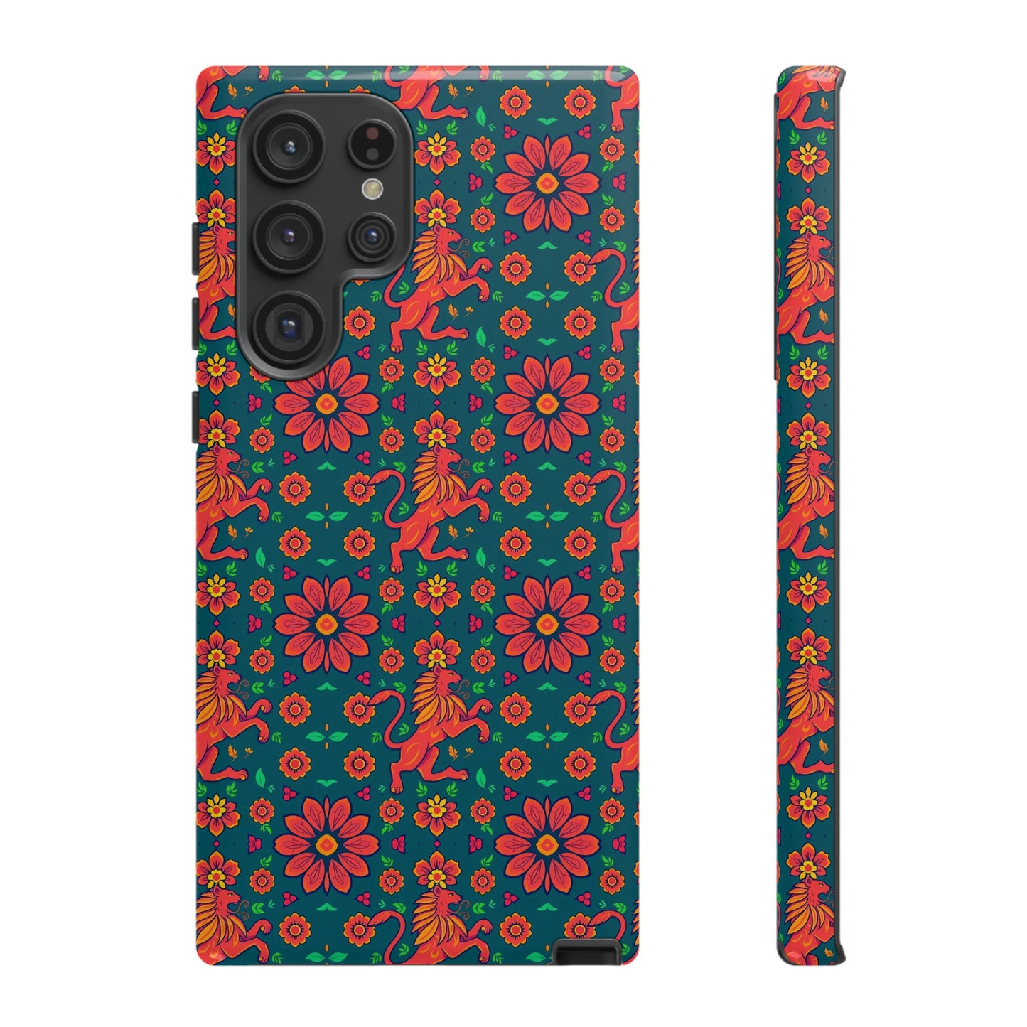 Tough Cases, Leo, Zodiac v2, Flower Pattern