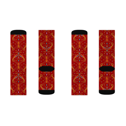 Sublimation Socks, Sagittarius, Zodiac v1, Jewel Pattern
