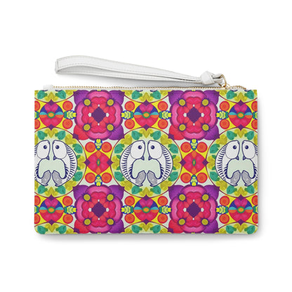 Clutch Bag, Pisces, Zodiac v3, Flower Pattern