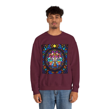 Unisex Heavy Blend™ Crewneck Sweatshirt, Glass 1, Libra Zodiac Design