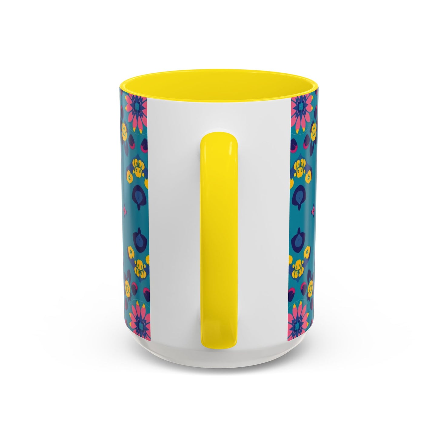 Accent Coffee Mug, Libra, Zodiac v2, Flower Pattern, (11, 15oz)