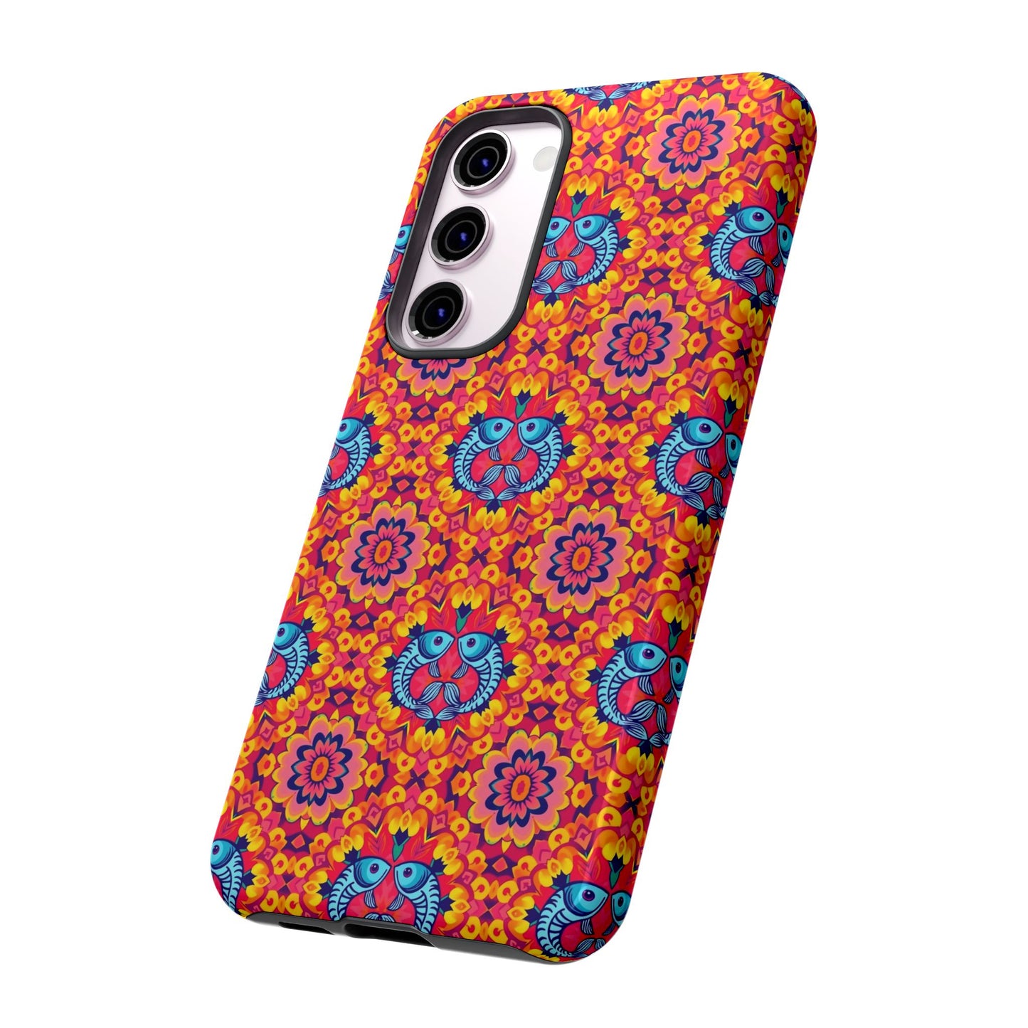 Tough Cases, Pisces, Zodiac v1, Flower Pattern