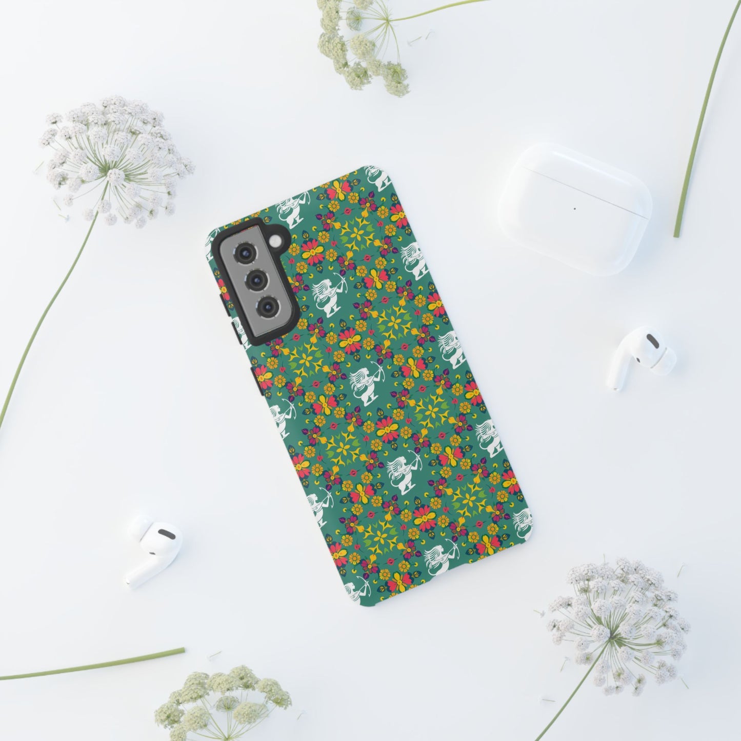 Tough Cases, Sagittarius, Zodiac, Flower Pattern