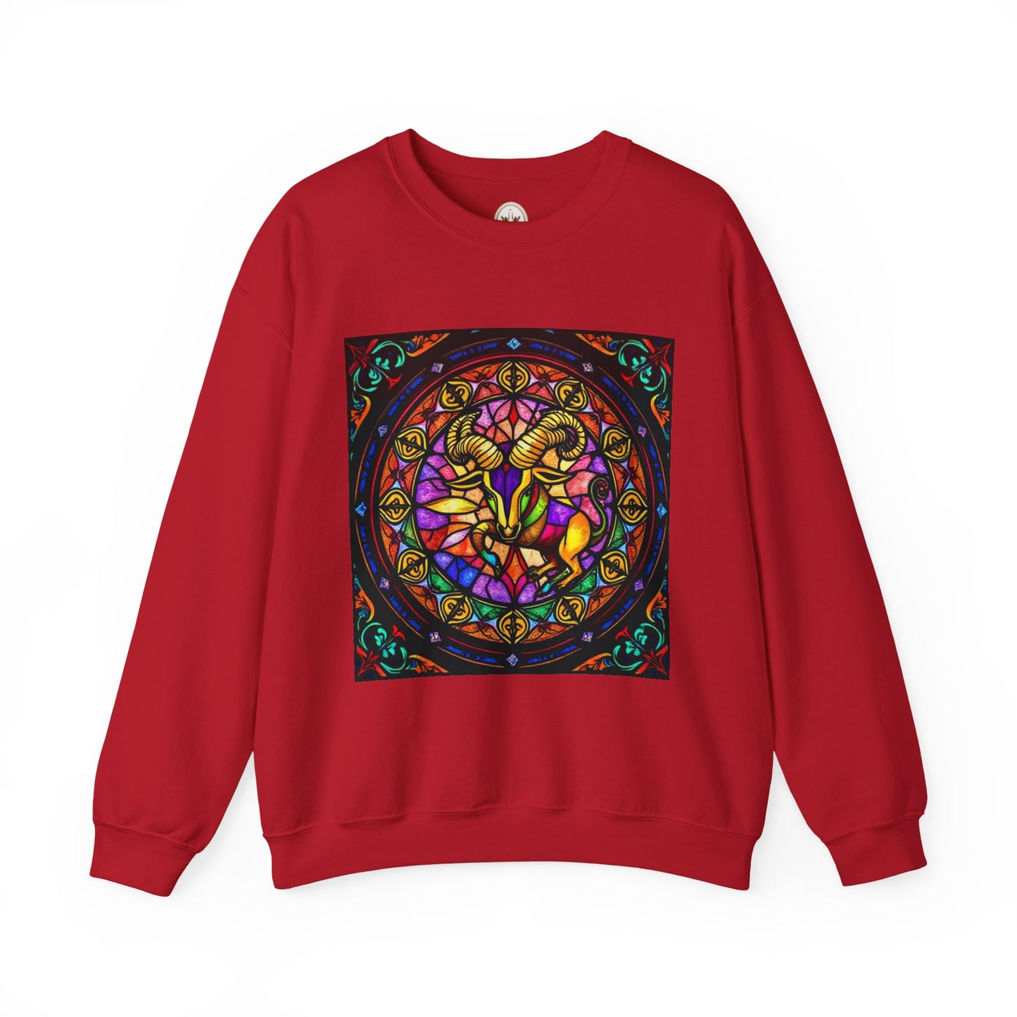 Unisex Heavy Blend™ Crewneck Sweatshirt, Glass 1, Taurus Zodiac Design