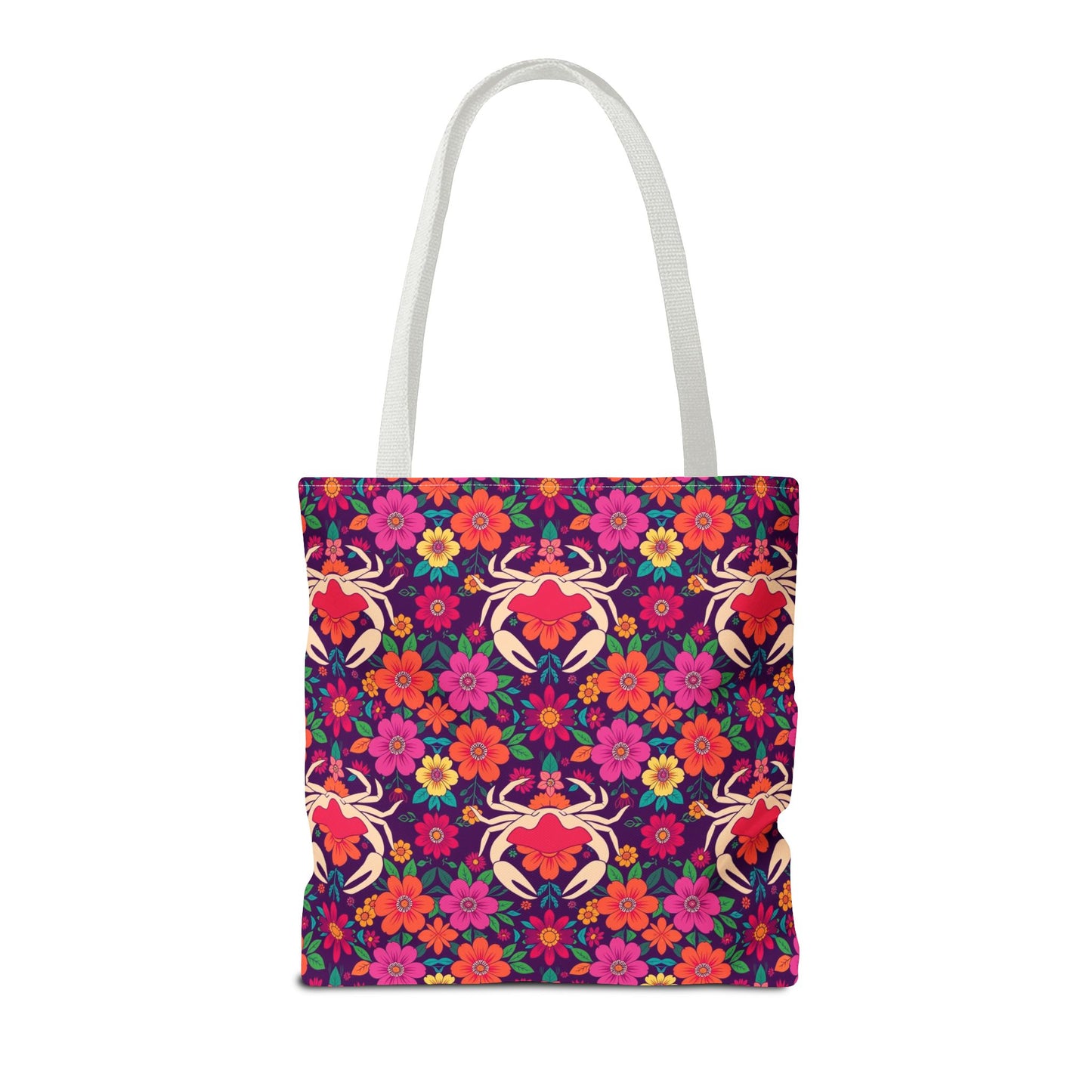 Tote Bag (AOP), Cancer, Zodiac, Flower Pattern