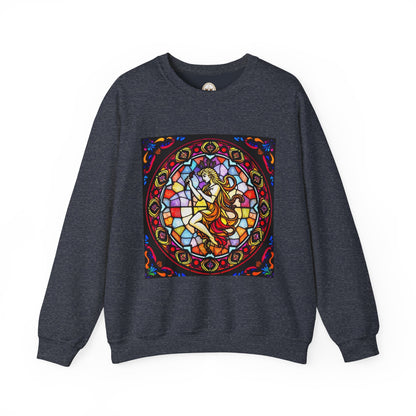 Unisex Heavy Blend™ Crewneck Sweatshirt, Glass, Virgo Zodiac Design