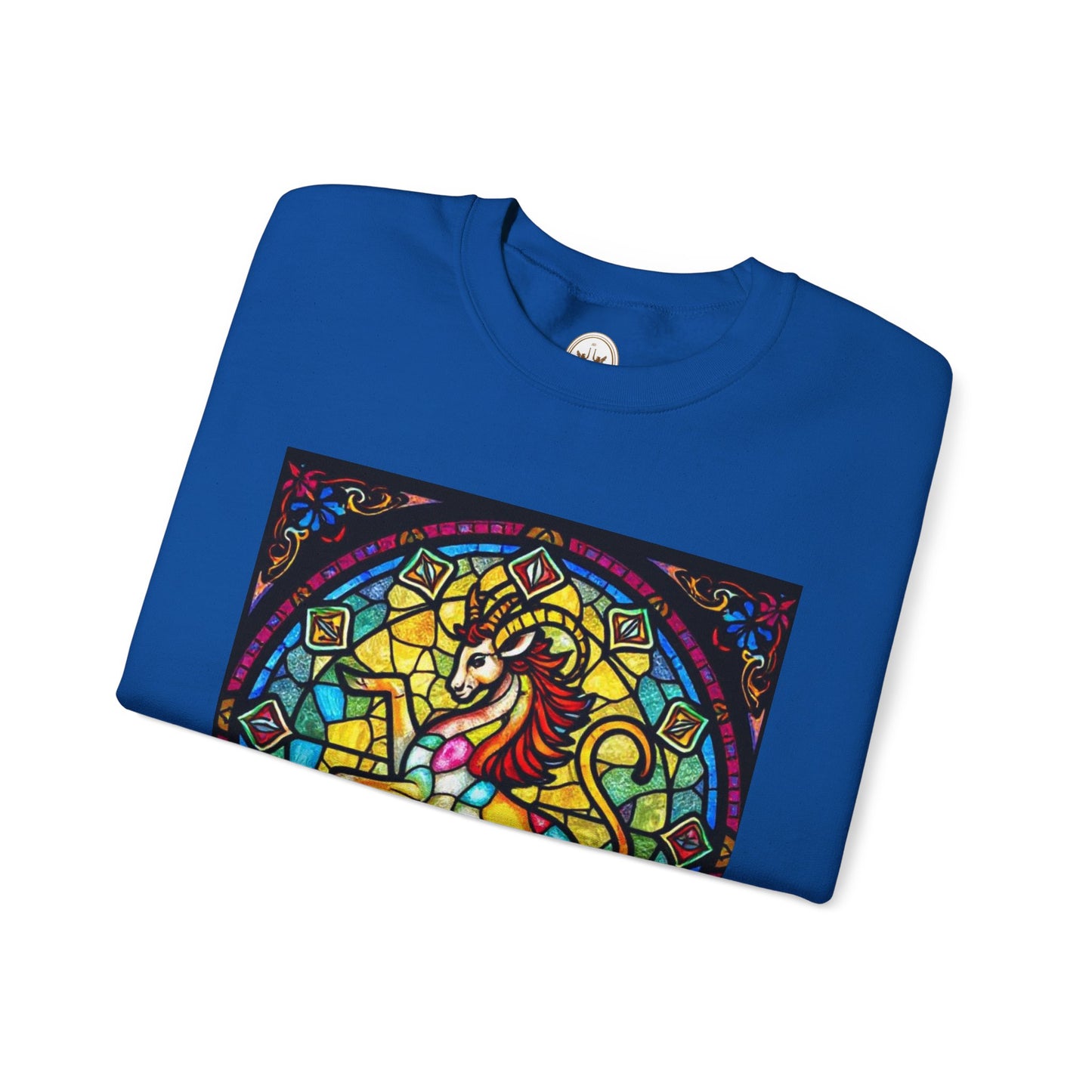 Unisex Heavy Blend™ Crewneck Sweatshirt, Glass, Capricorn Zodiac Design