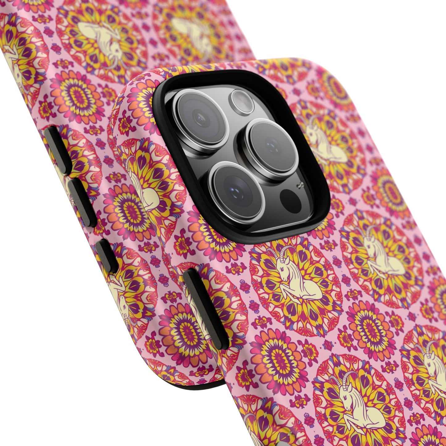 Tough Cases, Capricorn, Zodiac v4, Flower Pattern
