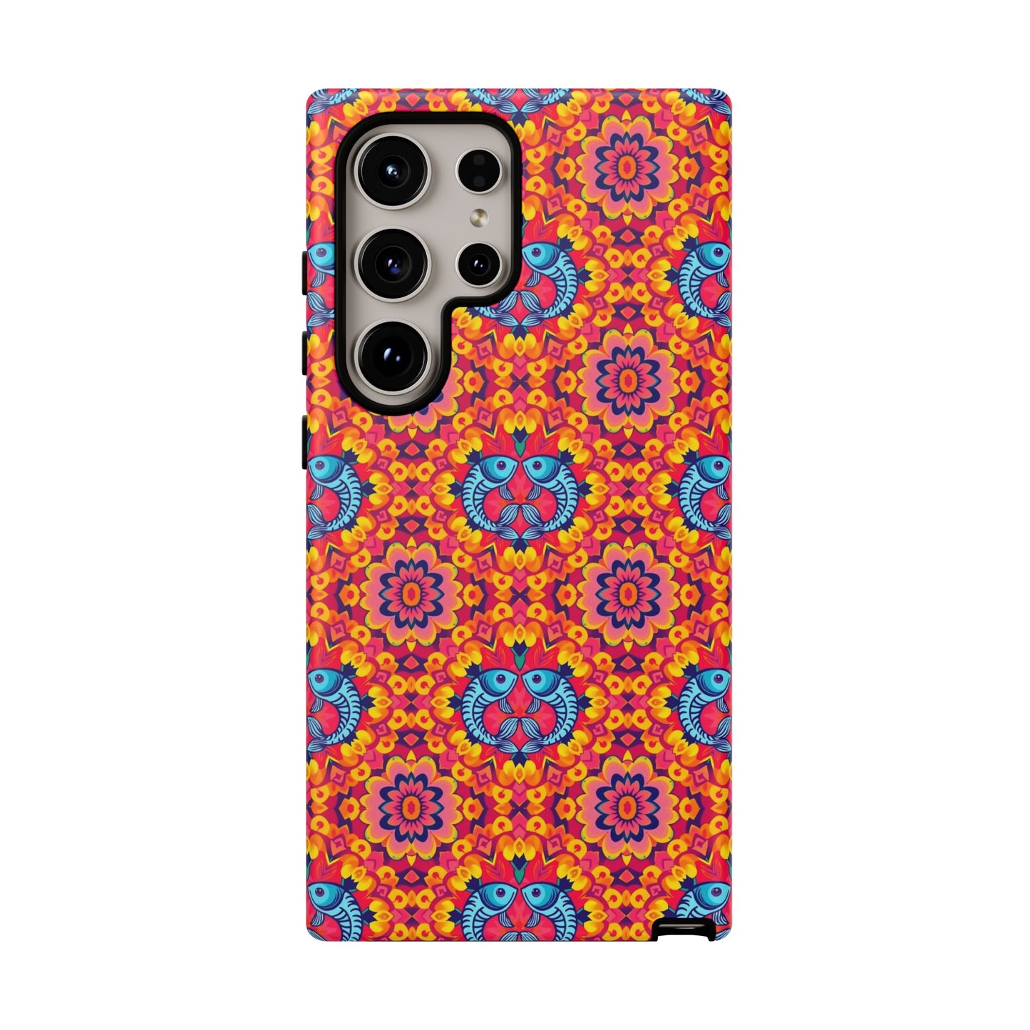 Tough Cases, Pisces, Zodiac v1, Flower Pattern