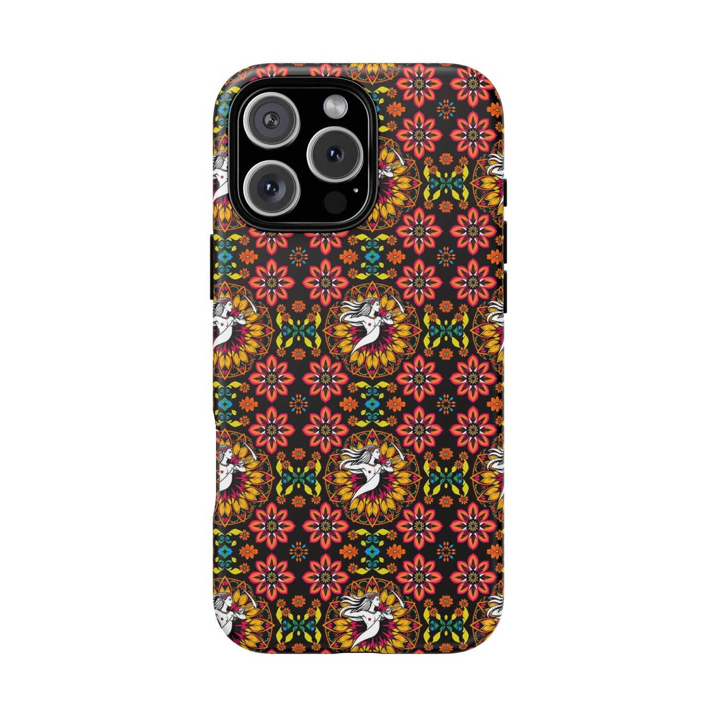Tough Cases, Sagittarius, Zodiac v2, Flower Pattern