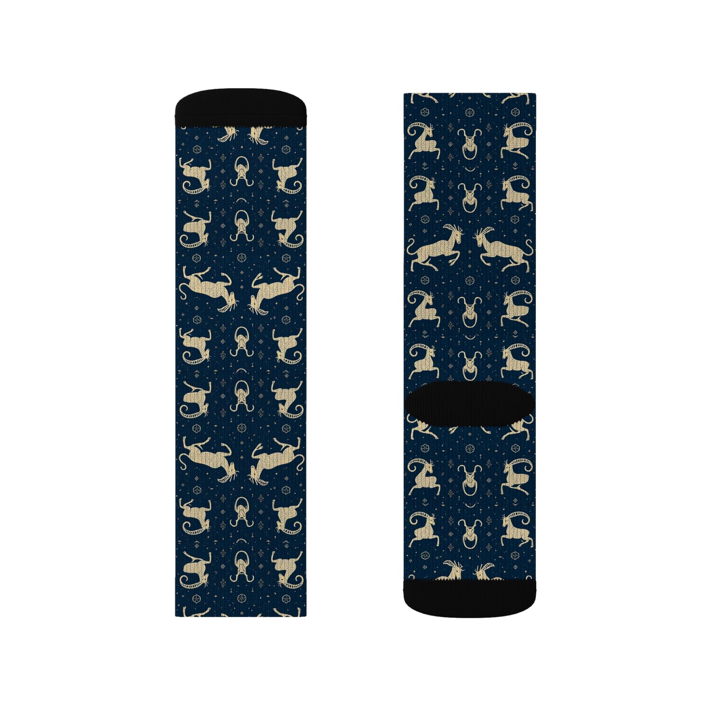 Sublimation Socks, Capricorn, Zodiac, Pattern