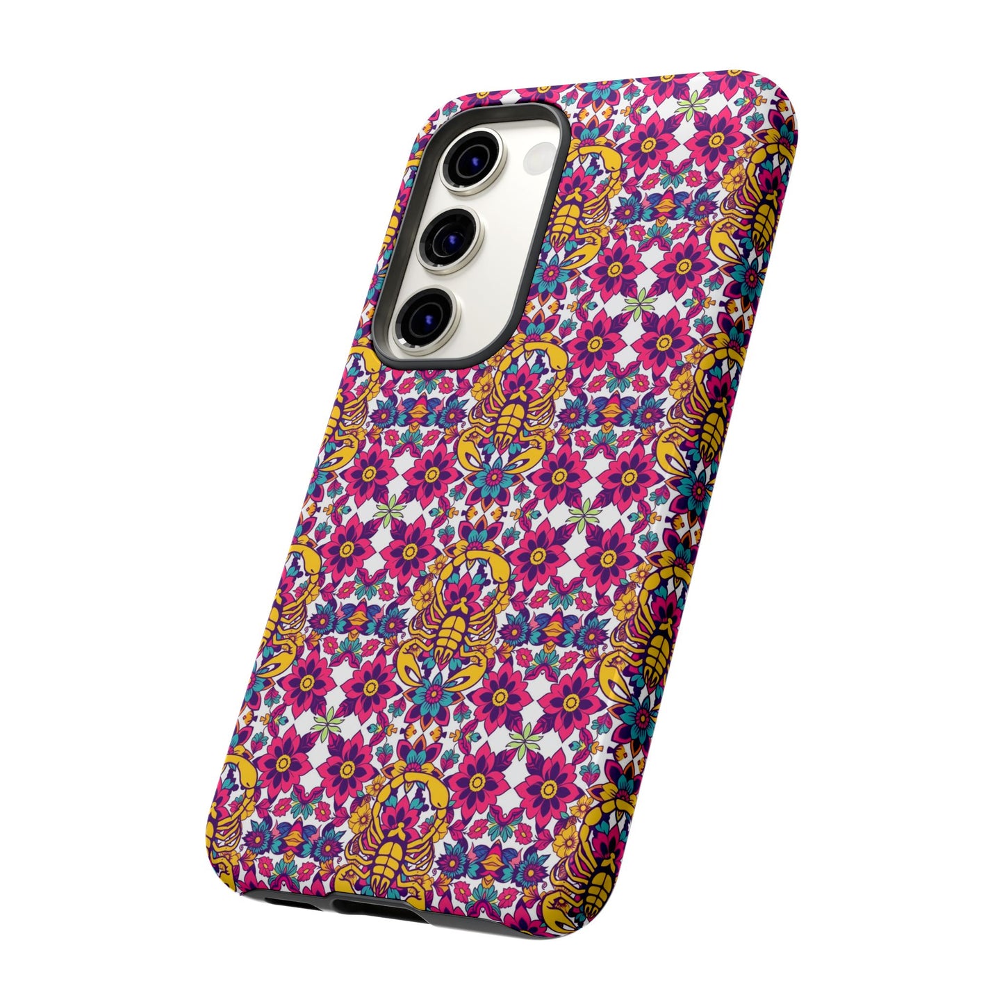 Tough Cases, Scorpio, Zodiac v2, Flower Pattern
