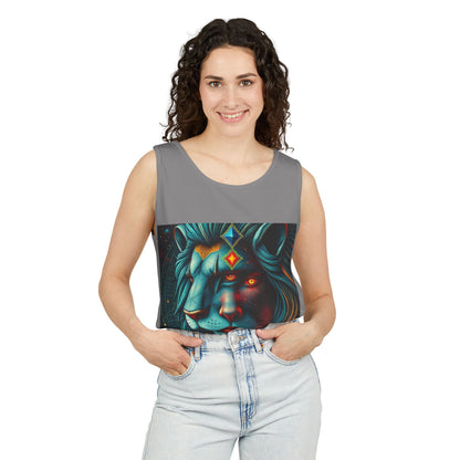 Unisex Garment-Dyed, Tank Top, Leo, Pop Art, 100% US cotton