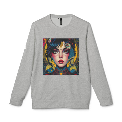 Adidas, Unisex Fleece Crewneck Sweatshirt, Pisces, Pop Art v1, Zodiac