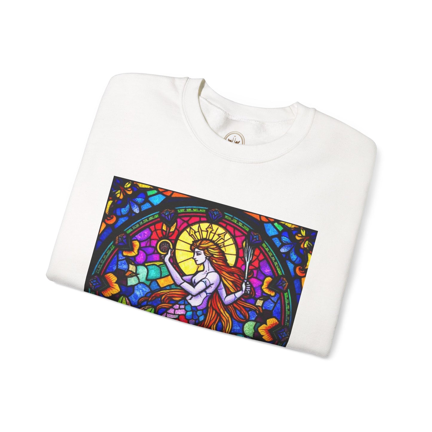 Unisex Heavy Blend™ Crewneck Sweatshirt, Glass 1, Aquarius Zodiac Design