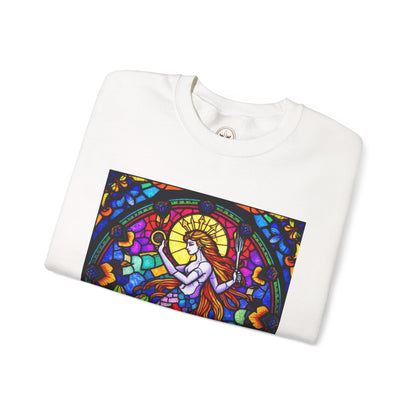 Unisex Heavy Blend™ Crewneck Sweatshirt, Glass 1, Aquarius Zodiac Design