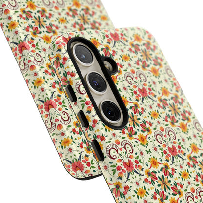 Tough Cases, Aries, Zodiac, Flower Pattern